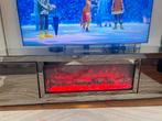 TV-Meubel met Elektrische Sfeerhaard, Ophalen, Gebruikt, 150 tot 200 cm, Glas