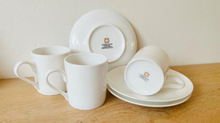 Cashmere espresso Kopjes en Schotels - 6 Delig, Huis en Inrichting, Keuken | Servies, Zo goed als nieuw, Kop(pen) en/of Schotel(s)