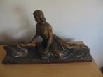 Art deco beeld van vrouw met zwaan, Ophalen