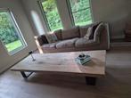 Massieve houten salontafel, Huis en Inrichting, Tafels | Salontafels, Ophalen, 200 cm of meer, 50 tot 100 cm, Zo goed als nieuw