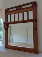 Prachtige art deco houten spiegel vintage retro, Antiek en Kunst, Antiek | Spiegels, Ophalen, Rechthoekig, Minder dan 50 cm
