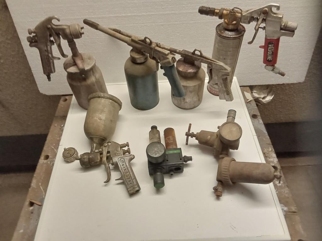 Diverse Verfspuiten en Drukregelaar, Doe-het-zelf en Verbouw, Gereedschap | Overige machines, Ophalen, Gebruikt