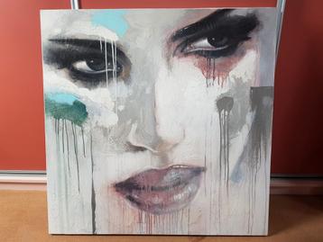Hans Jochem Bakker schilderij Stay who you are 100x100 cm beschikbaar voor biedingen