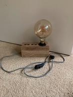 Tafellamp sfeervol hout en warme sierlamp, Ophalen of Verzenden