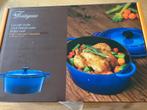 Braadpan ovaal blauw Fontignac (Nieuw in doos), Gietijzer, Nieuw, Ophalen of Verzenden, Keramische plaat