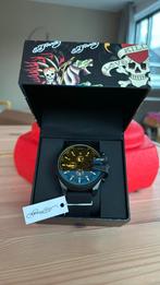 Heren horloge Ed Hardy zwart, Nieuw, Overige merken, Staal, Ophalen of Verzenden