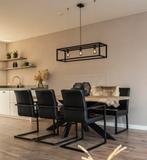 Eettafel 200x105 + 3 stoelen, bankje (1,60m), Gebruikt, 50 tot 100 cm, Industrieel, Rechthoekig