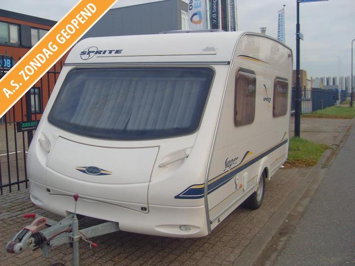 Sprite Super 390 TZF, Caravans en Kamperen, Caravans, Bedrijf, tot en met 4, 750 - 1000 kg, Treinzit, Sprite, Overige typen, 4 tot 5 meter
