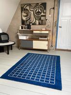 Desso Design Studio vintage vloerkleed kleed 1970s kobalt, Gebruikt, 100 tot 150 cm, Grafisch, Ophalen of Verzenden