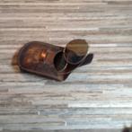 Oude opvouwbare zonnebril in leren etuitje VERZENDEN/OPHALEN, Ophalen, Huis en Inrichting