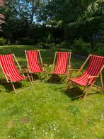 Vintage strandstoel, Ophalen, Gebruikt, Hout