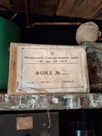 Kartonnen doos opbergkist archiefdoos brocante, Ophalen of Verzenden