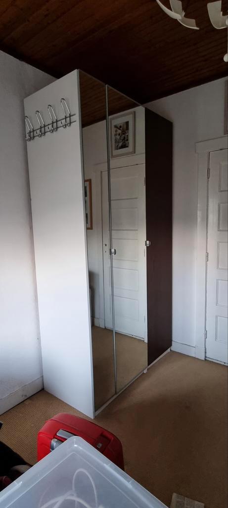 Pax kledingkast met spiegeldeur, Huis en Inrichting, Kasten | Kledingkasten, Zo goed als nieuw, 200 cm of meer, 50 tot 75 cm, Ophalen