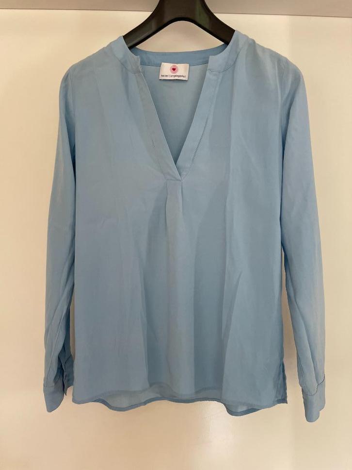 Herzens Angelegenheit: z.g.a.n. zijden bloes maat S, Kleding | Dames, Blouses en Tunieken, Zo goed als nieuw, Maat 36 (S), Blauw