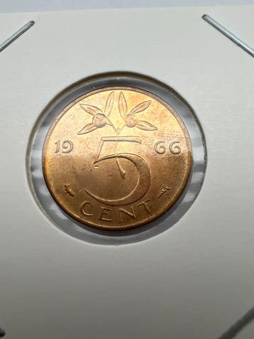 Juliana. 5 Cent 1966 korte staarten #1215-10-b beschikbaar voor biedingen