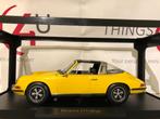 Norev 1:18 Porsche 911 E Targa 1969 geel nieuw in verpakking, Hobby en Vrije tijd, Modelauto's | 1:18, Nieuw, Ophalen of Verzenden