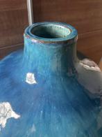 Blauwe Keramiek Vaas, 50 tot 75 cm, Blauw, Aardewerk of Porselein, Ophalen of Verzenden