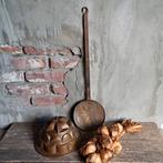 Oude koperen spaan bakvorm puddingvorm *Etage3*, Gebruikt, ., Ophalen of Verzenden, .