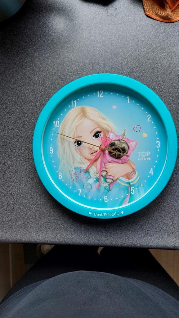 Klok Topmodel,blauw, Kinderen en Baby's, Kinderkamer | Inrichting en Decoratie, Zo goed als nieuw, Klok, Ophalen