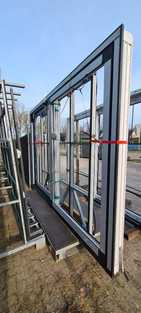 Prachtige Kunststof Hefschuifpui – RAL 7021/9016 – HR++ Glas, Doe-het-zelf en Verbouw, Kozijnen en Schuifpuien, Zo goed als nieuw