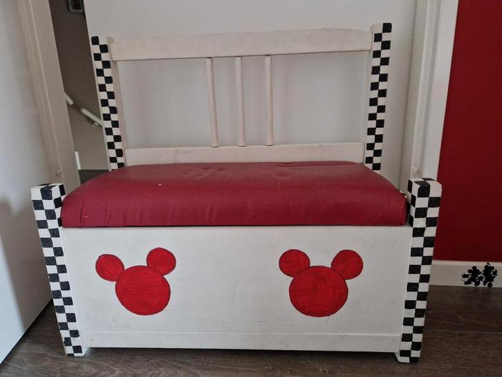 Micky Mouse Opbergbankje, Kinderen en Baby's, Kinderkamer | Commodes en Kasten, Gebruikt, Kast, Minder dan 90 cm, Minder dan 75 cm