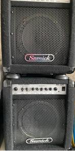 2 Samick SG-15 versterkers, ook in monitor stand te gebruike, Ophalen of Verzenden, Zo goed als nieuw, Minder dan 50 watt