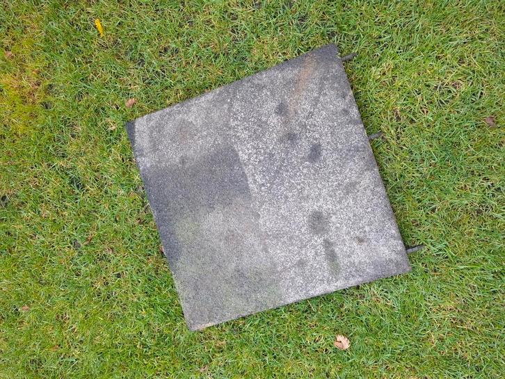 rubberen tegels 50x50x7, Tuin en Terras, Tegels en Klinkers, Gebruikt, Overige typen, Rubber, Ophalen
