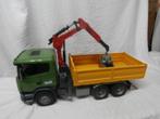 Bruder Scania kieper met kraan en accessoires, Ophalen, Zo goed als nieuw