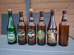 6 lege bierflessen met vaste opdruk, Ophalen, Zo goed als nieuw, Flesje(s), Overige merken