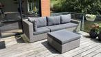 Loungeset met hocker, Ophalen, 4 zitplaatsen, Bank, Zo goed als nieuw
