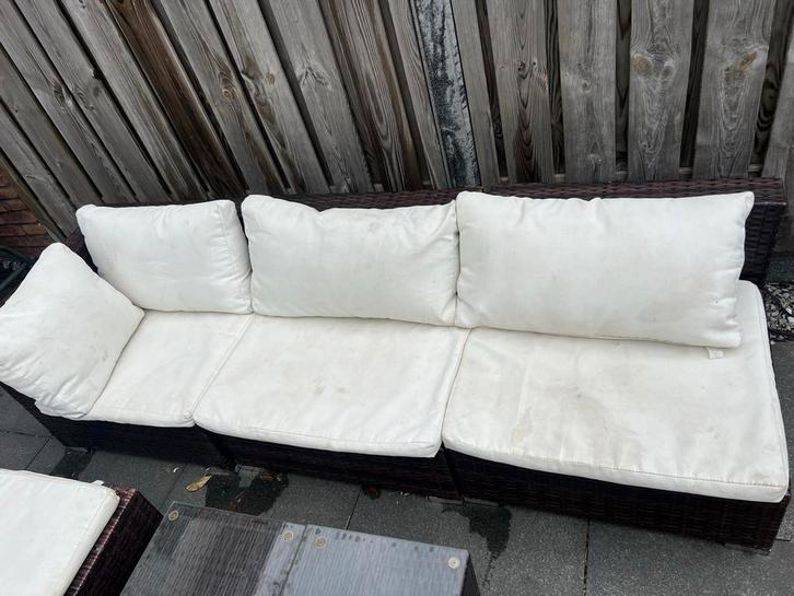 Lounge Tuinset - 5 Delig, Tuin en Terras, Tuinsets en Loungesets, Gebruikt, Loungeset, Wicker, 5 zitplaatsen, Bank, Ophalen of Verzenden