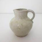 Keramiek vaas met oor gemêleerd wit beige Frans Slot 3699-k, Antiek en Kunst, Antiek | Keramiek en Aardewerk, Ophalen of Verzenden