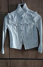 Wit spijkerjasje maat 134, Kinderen en Baby's, Kinderkleding | Maat 134, Ophalen of Verzenden, Zo goed als nieuw