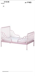 Ikea meegroei bed Roze + meegroei matras, Ophalen, 70 tot 85 cm, Zo goed als nieuw, Matras