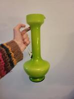 Appel groene vaas karaf opaline glas, Antiek en Kunst, Ophalen of Verzenden
