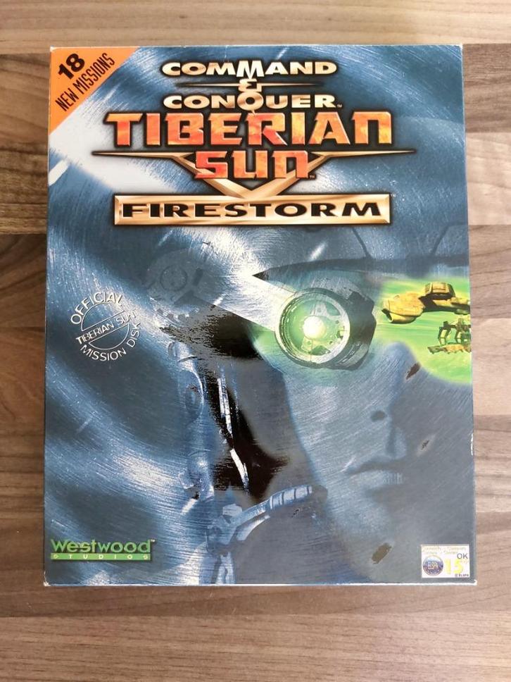 Big Box Command & Conquer Tiberian Sun Firestorm expansion, Spelcomputers en Games, Games | Pc, Gebruikt, Strategie en Constructie