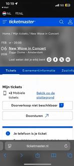 2x new wave golden circle tickets., Tickets en Kaartjes, Twee personen, Februari