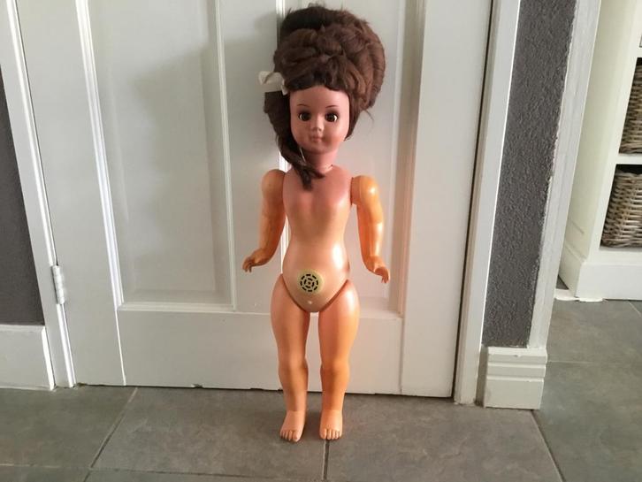 Antieke Looppop - Vintage Charme, Kinderen en Baby's, Speelgoed | Poppen, Gebruikt, Overige typen, Ophalen of Verzenden