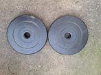 2 x halterschijven van elk 5 kg., Sport en Fitness, Ophalen of Verzenden, Gebruikt, Halterschijven