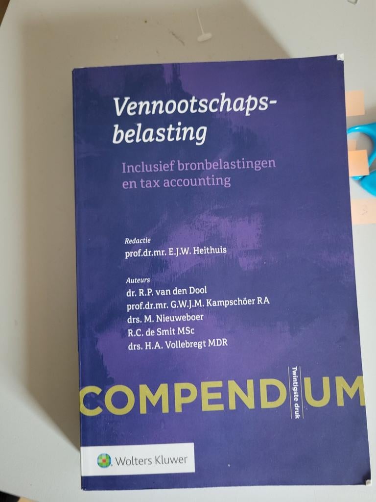 Compendium Vennootschapsbelasting, Boeken, Ophalen of Verzenden, Zo goed als nieuw