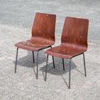 5 plywood stoelen - Euroika, Friso kramer, Ophalen, Gebruikt, Bruin, Vijf, Zes of meer stoelen