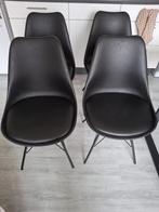 4 Jysk Klarup Eetkamerstoelen - Zwart, Ophalen, Gebruikt, Zwart, Vier
