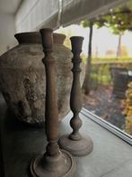 Set oude kandelaars van HOFFZ  sober sleets imperfect, Ophalen of Verzenden