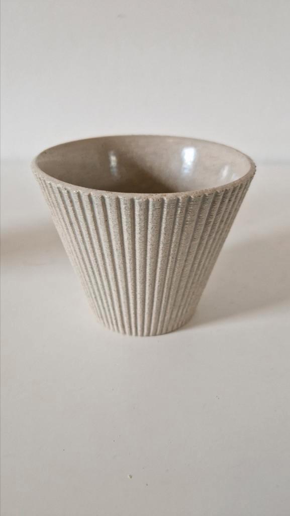 fifties Adco bloempot vintage bloempot potje grijze pot, Verzamelen, Retro, Huis en Inrichting, Ophalen of Verzenden