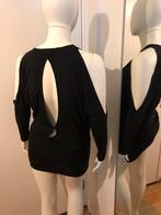 Imperial zwart top jurk rug detail cold shoulder maat M, Maat 38/40 (M), Verzenden, Zwart, Gedragen