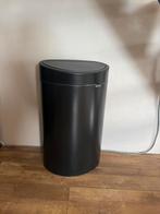 Brabantia prullenbak 60 L zwart, Ophalen, Gebruikt, 50 tot 75 cm, 40 liter of meer