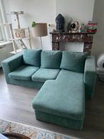 Blauwe hoekbank gratis af te halen, Huis en Inrichting, Ophalen, Gebruikt, 150 tot 200 cm, Hoekbank