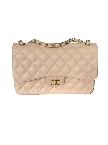Chanel Timeless Jumbo Flap Bag in Beige beschikbaar voor biedingen
