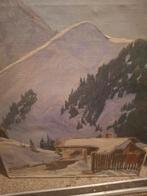 Schilderij: Winterlandschap met bergen, Ophalen of Verzenden
