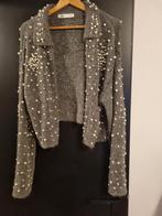 Grijs Vestje met Parels maat L, Kleding | Dames, Truien en Vesten, Zara, Maat 42/44 (L), Ophalen of Verzenden, Zo goed als nieuw